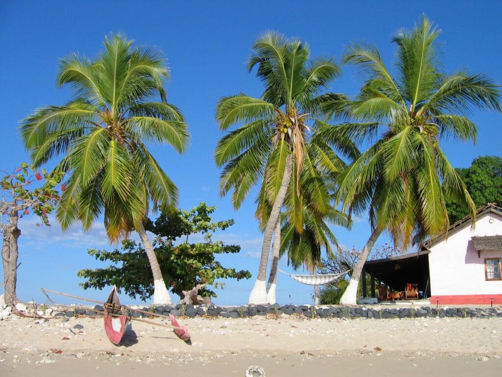 madagascar tourism, madagascar beach, hamak, peaceful village by the sea
